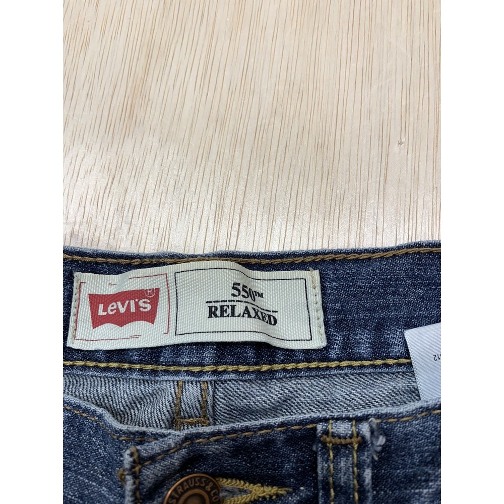 Levis 550 Jeans Boys 14 Slim Relaxed Straight Leg Medium‎ Blue Denim Logo 26x27 - Picture 4 of 8